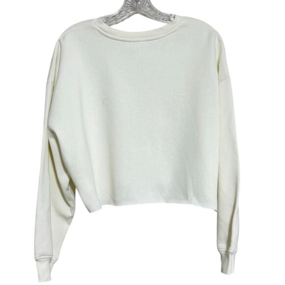 Roxy X Ron X Jon Lineup Oversized Cropped Crew Neck Raw Hem Sweatshirt Medium - Picture 8 of 10